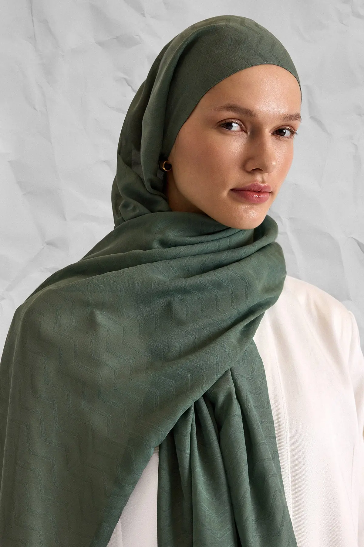 NOA SOFT Zigzag Pattern Shawl – Soft Green