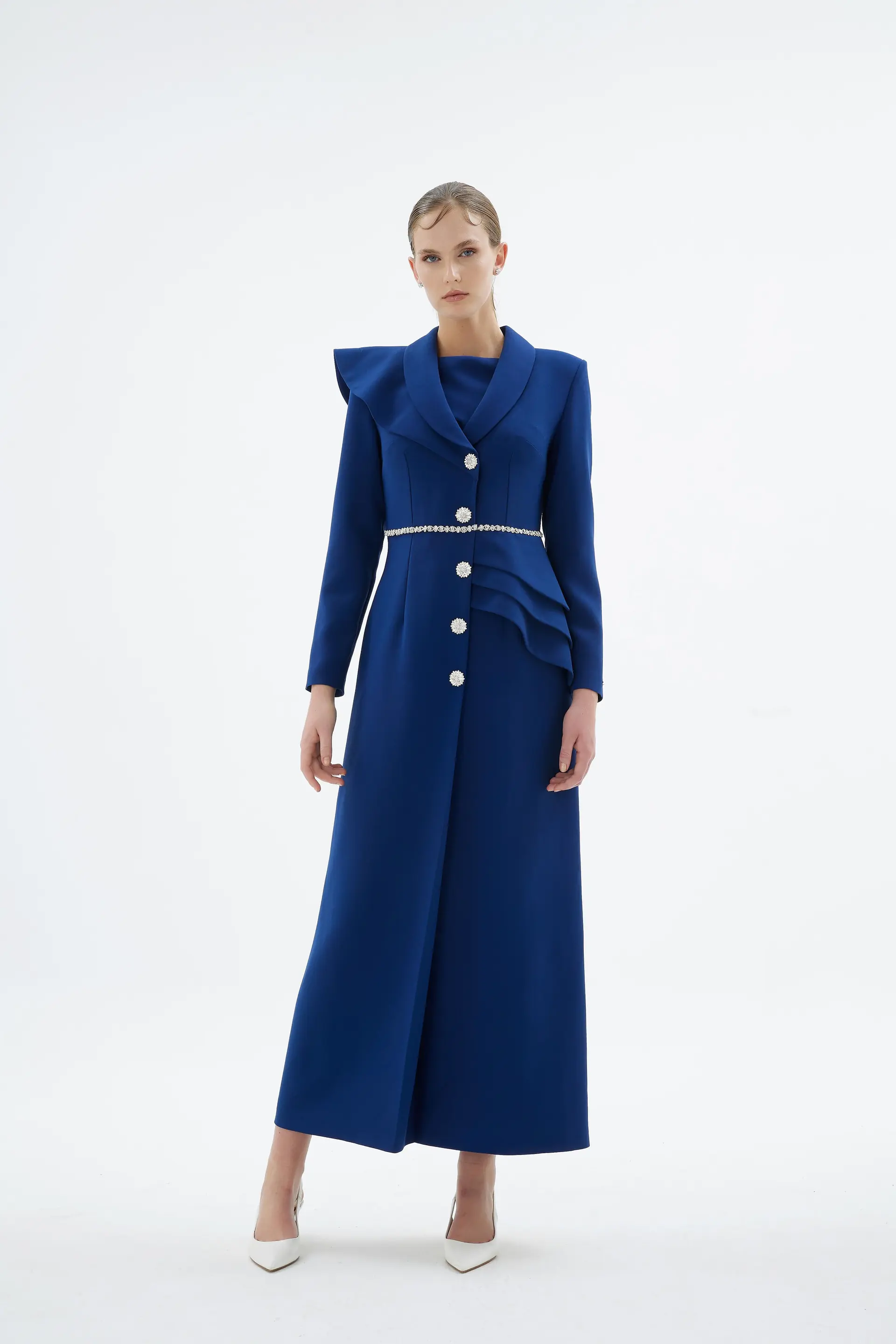 Liana Tailored Jacket Dress – Navy