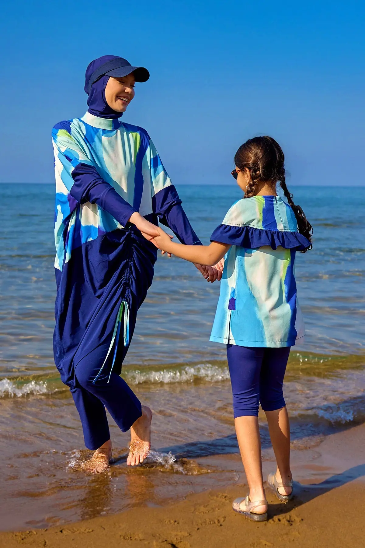Marina Kids Modest Swimwear for Girls - Blue/Navy Blue, photo 4