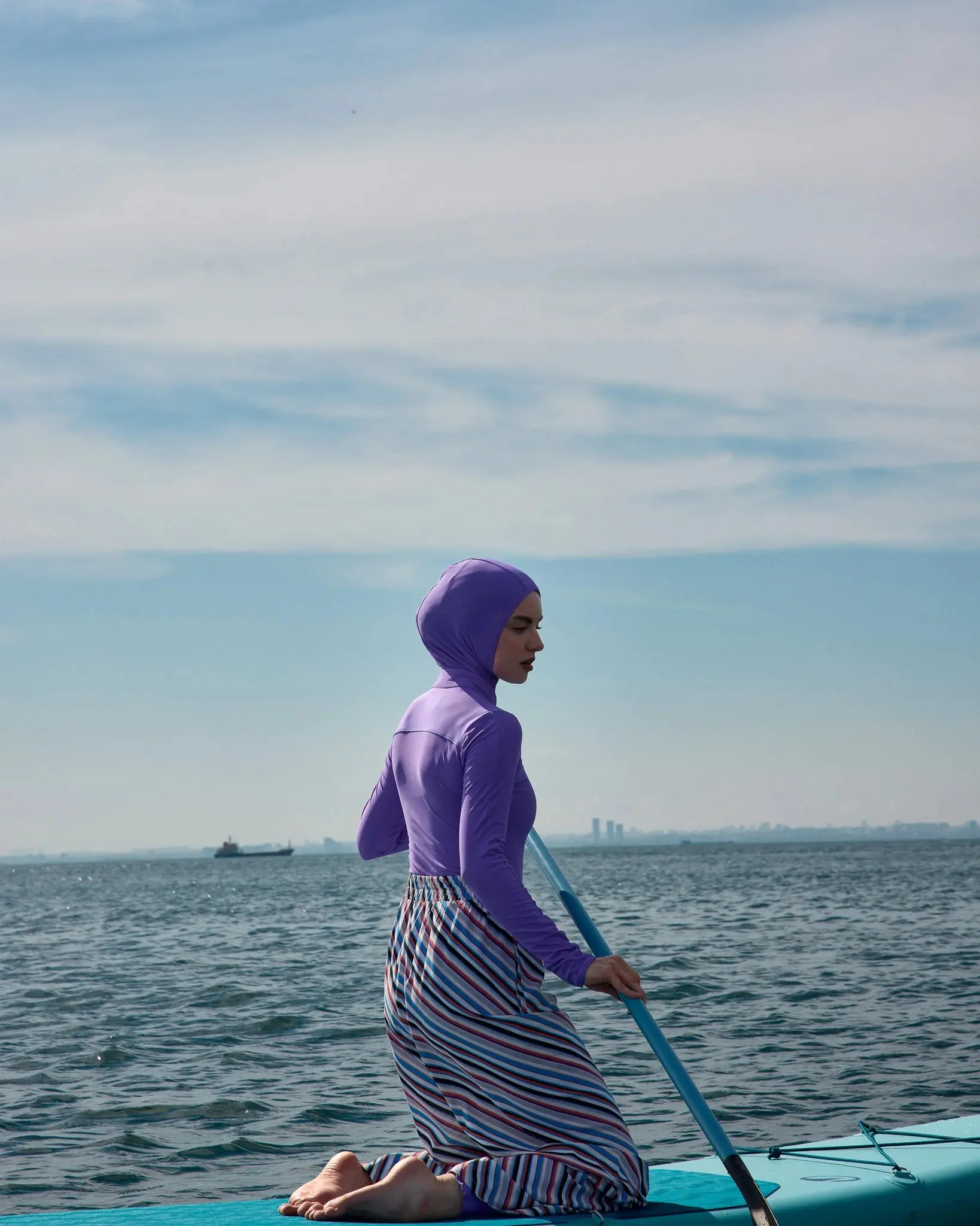 Hızlı Kuruyan Baskı Kumaşlı Deniz Pantolonu - Çizgili, photo 4