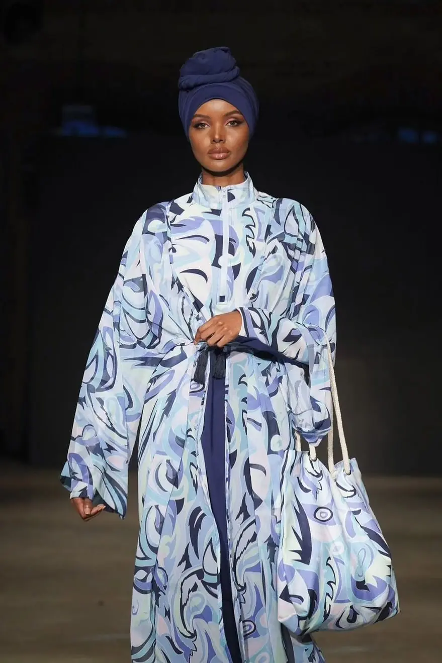 Woven Navy Burkini Modest Swimwear M2498, photo 6