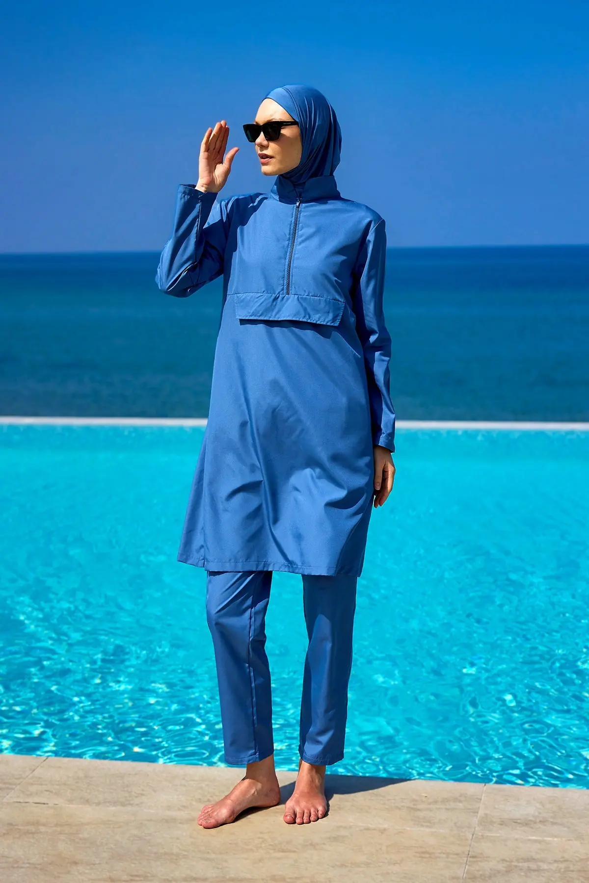 Andalus Indigo Full Coverage Burkini Set for Women A2503-6, photo 2