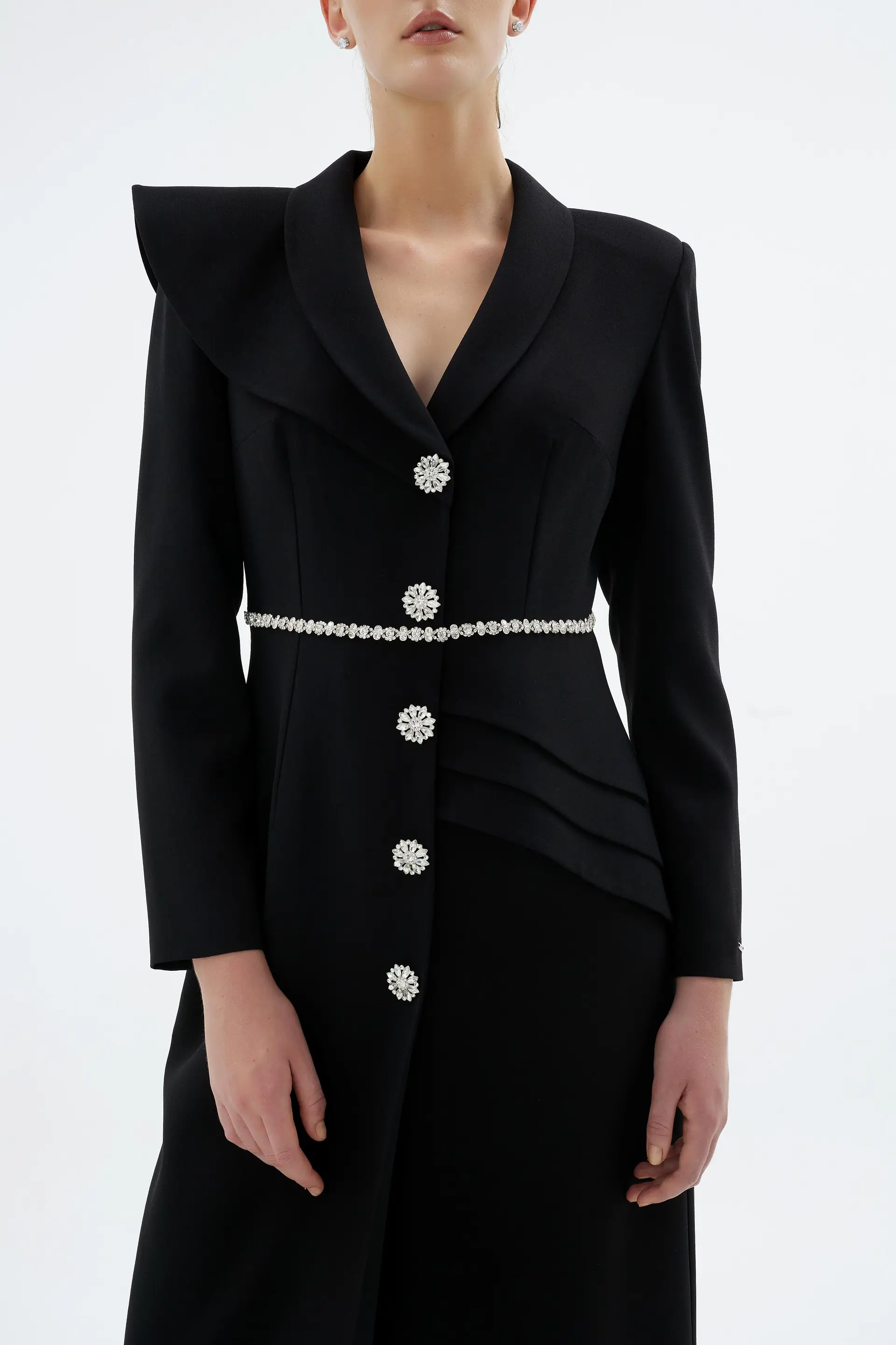 Liana Tailored Jacket Dress – Black, photo 2