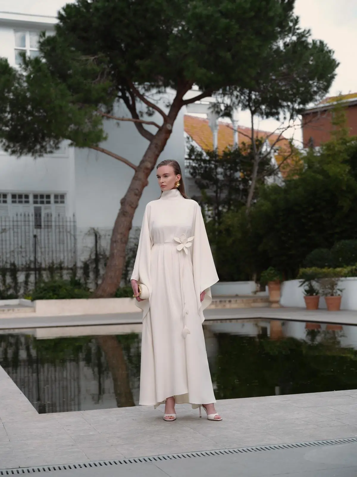 Elenor Kaftan Dress – Cream, photo 4