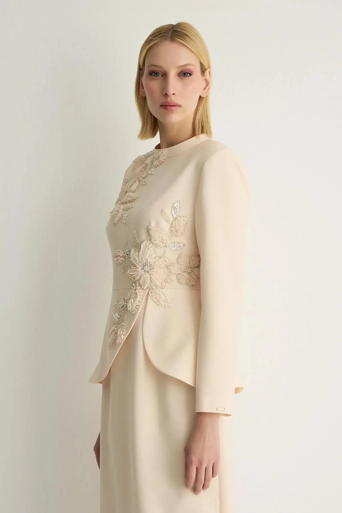 Pure Embellished Dress – Vanilla, photo 2