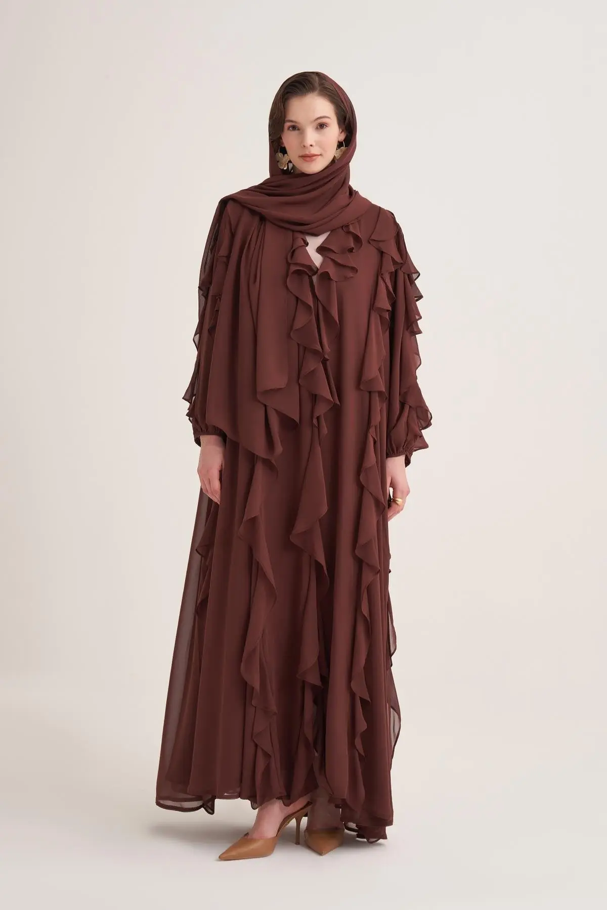 Lola Abaya & Scarf – Brown