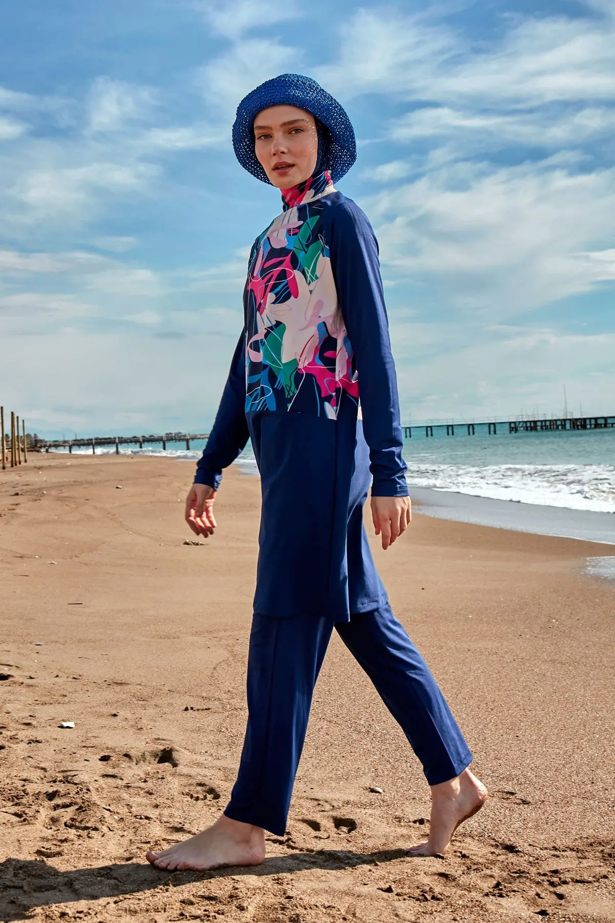 Lycra Navy Burkini Modest Swimwear M2497, photo 4