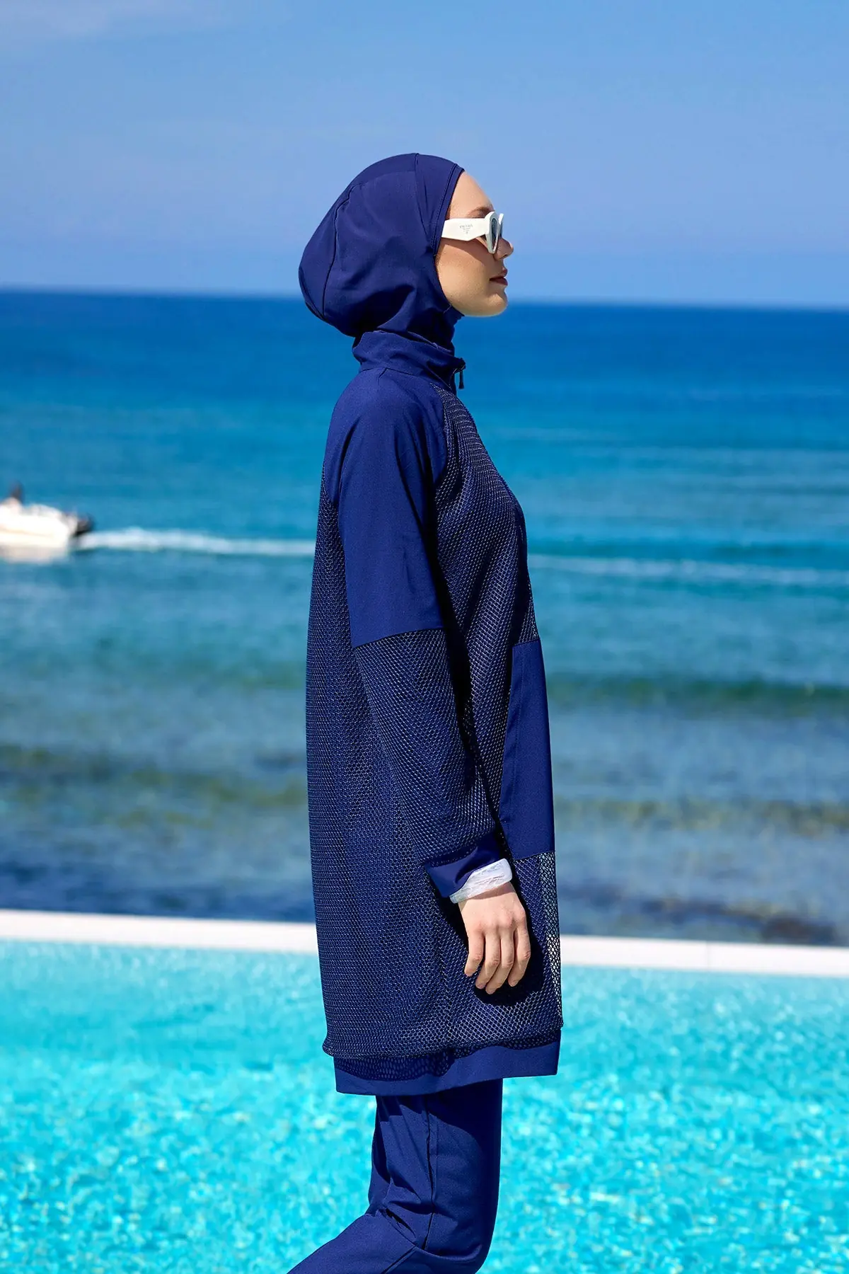 Navy Full Coverage Modest Swimwear Burkini Set M2534-2, photo 2