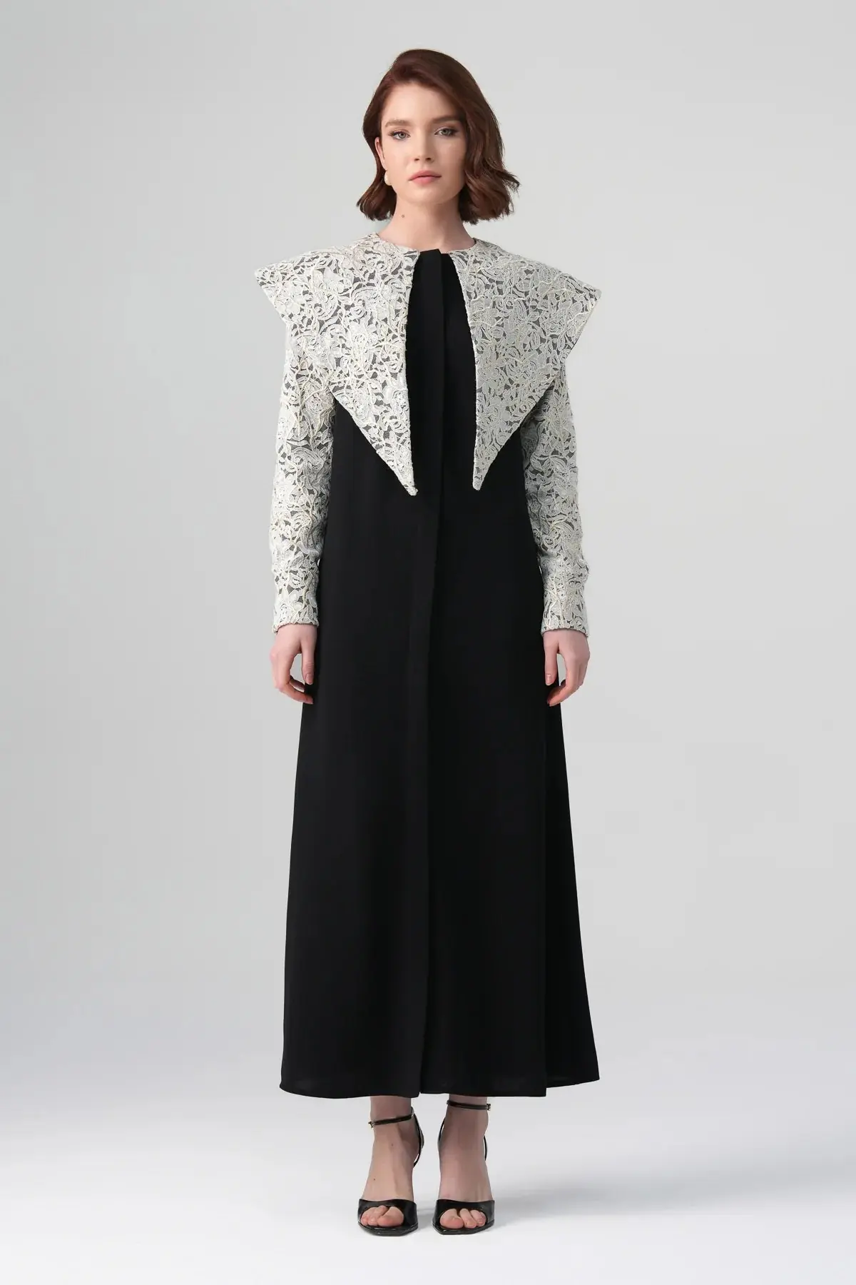 Ravena Contrast Dress – Black