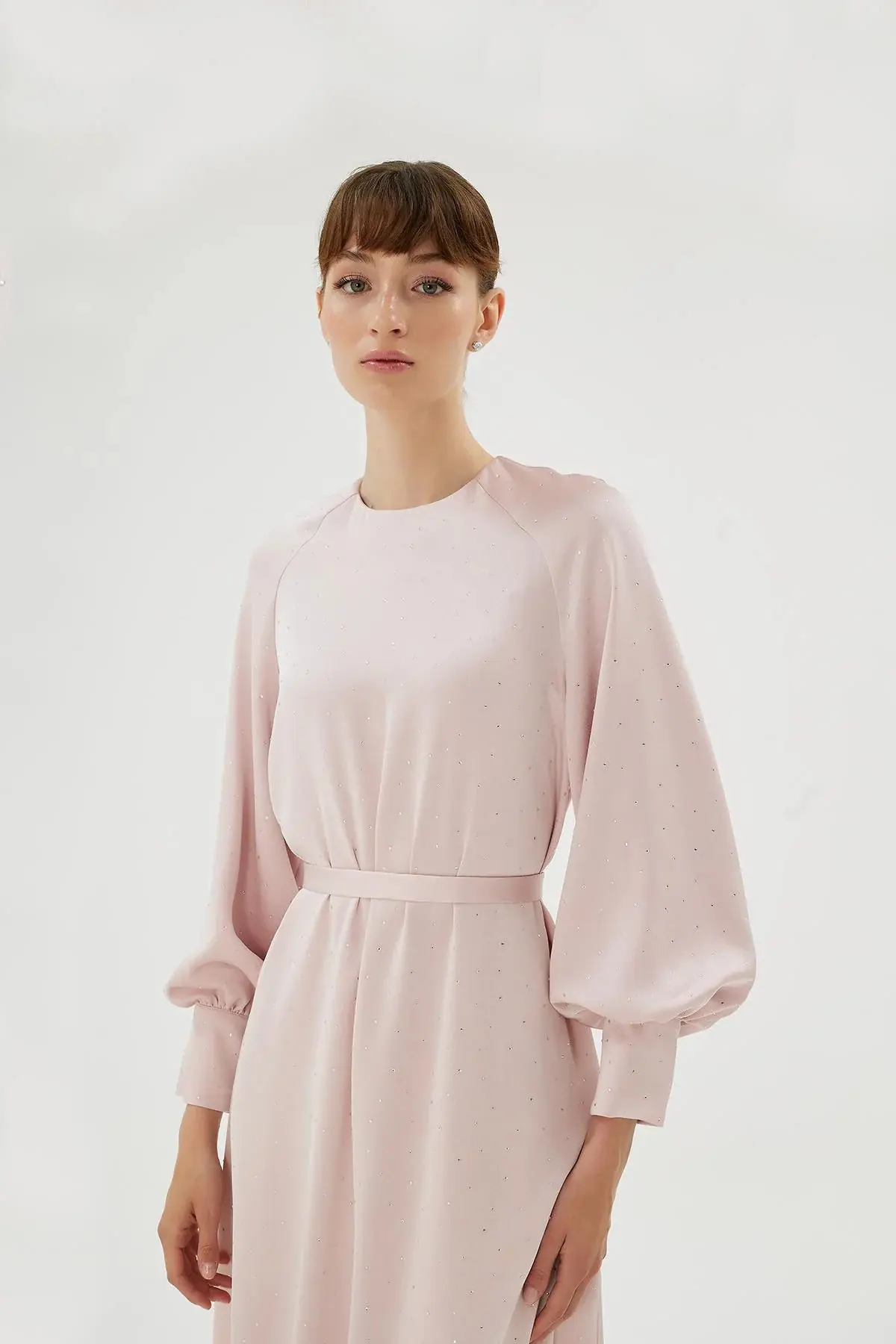 Eliza Embellished Dress – Powder Pink, photo 3