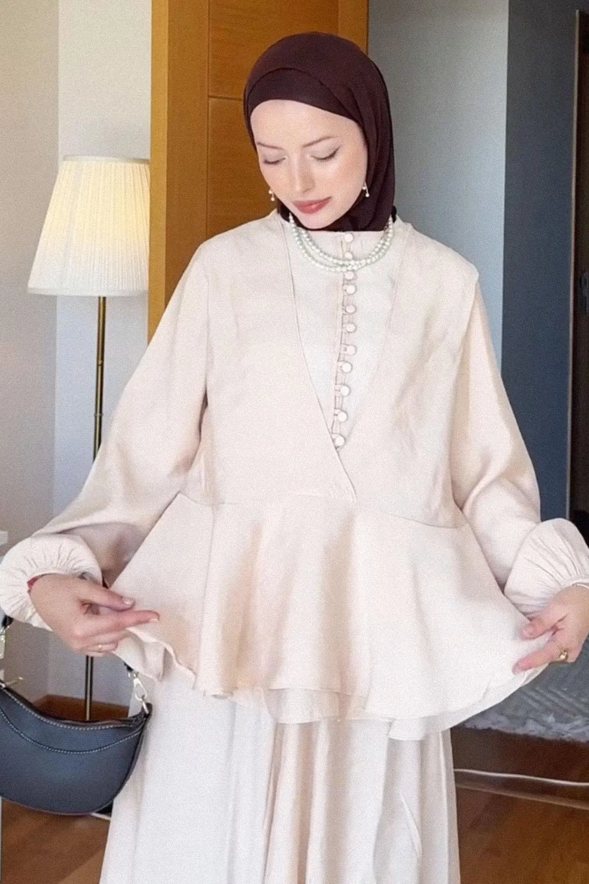 Şeyma Polat Damar'ın Tercihi Kaplama Düğmeli Takım, photo 3