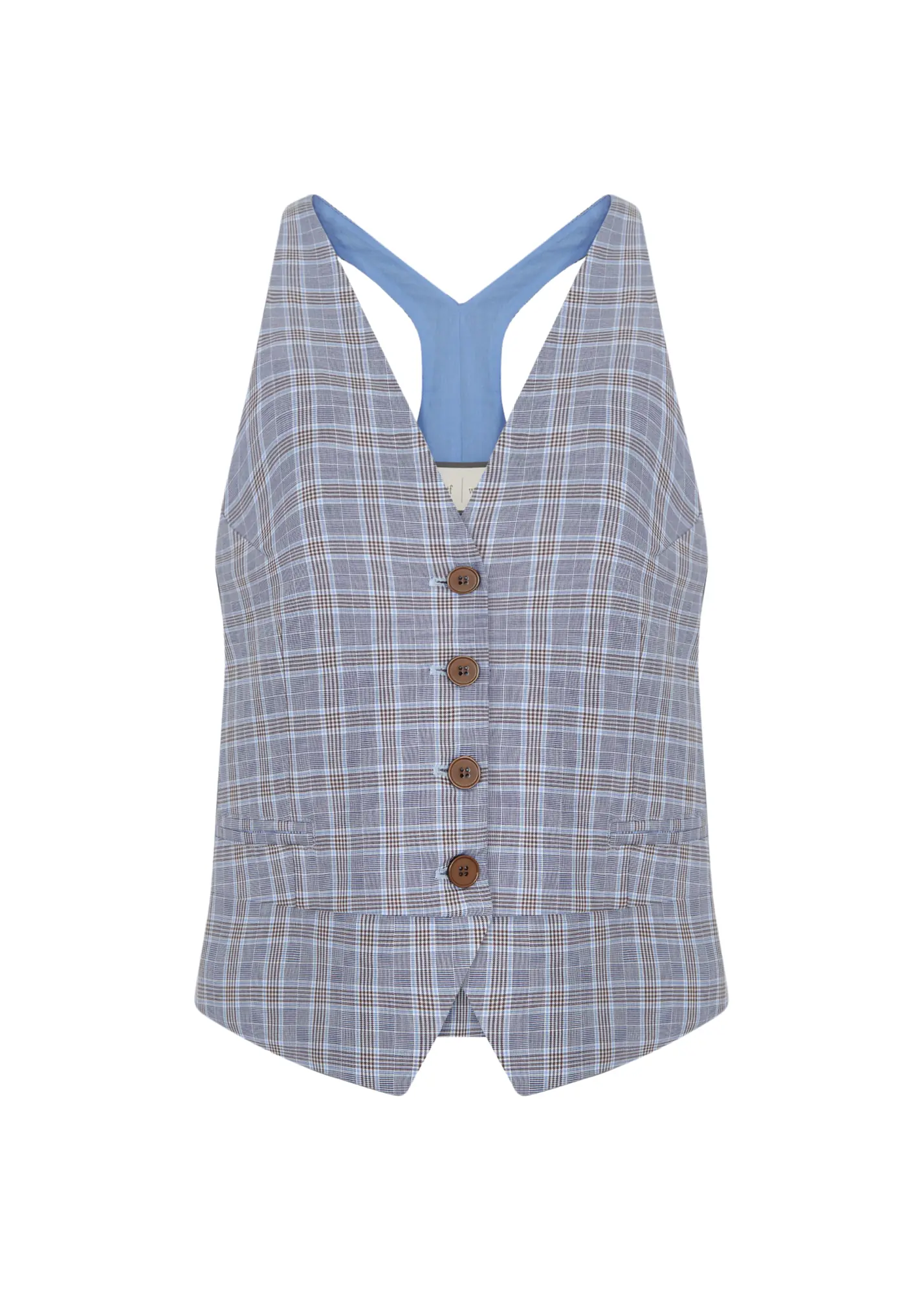Lumina Vest Checkered 100% Cotton