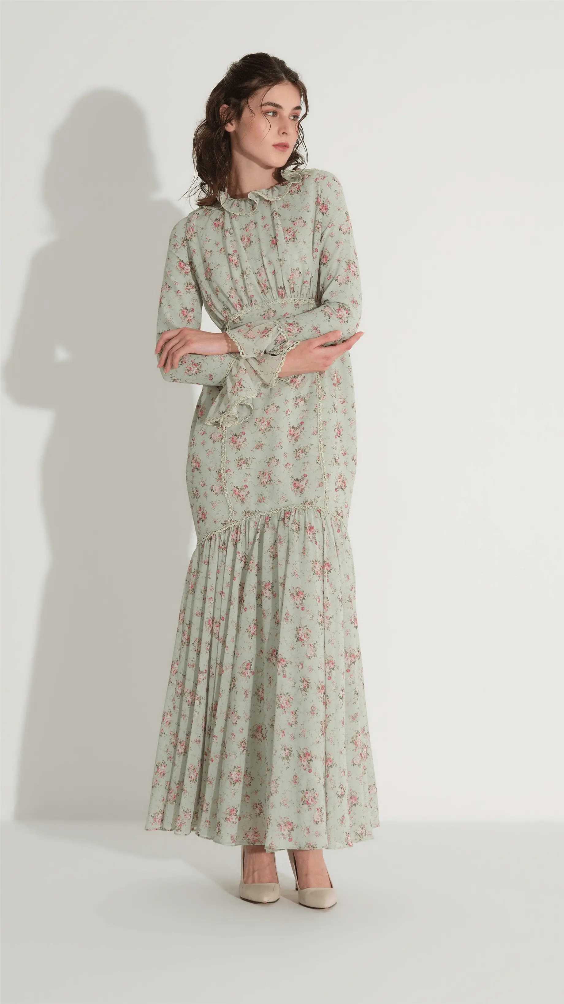 DANTELLİ BALIK FORM ELBİSE Mint, photo 4