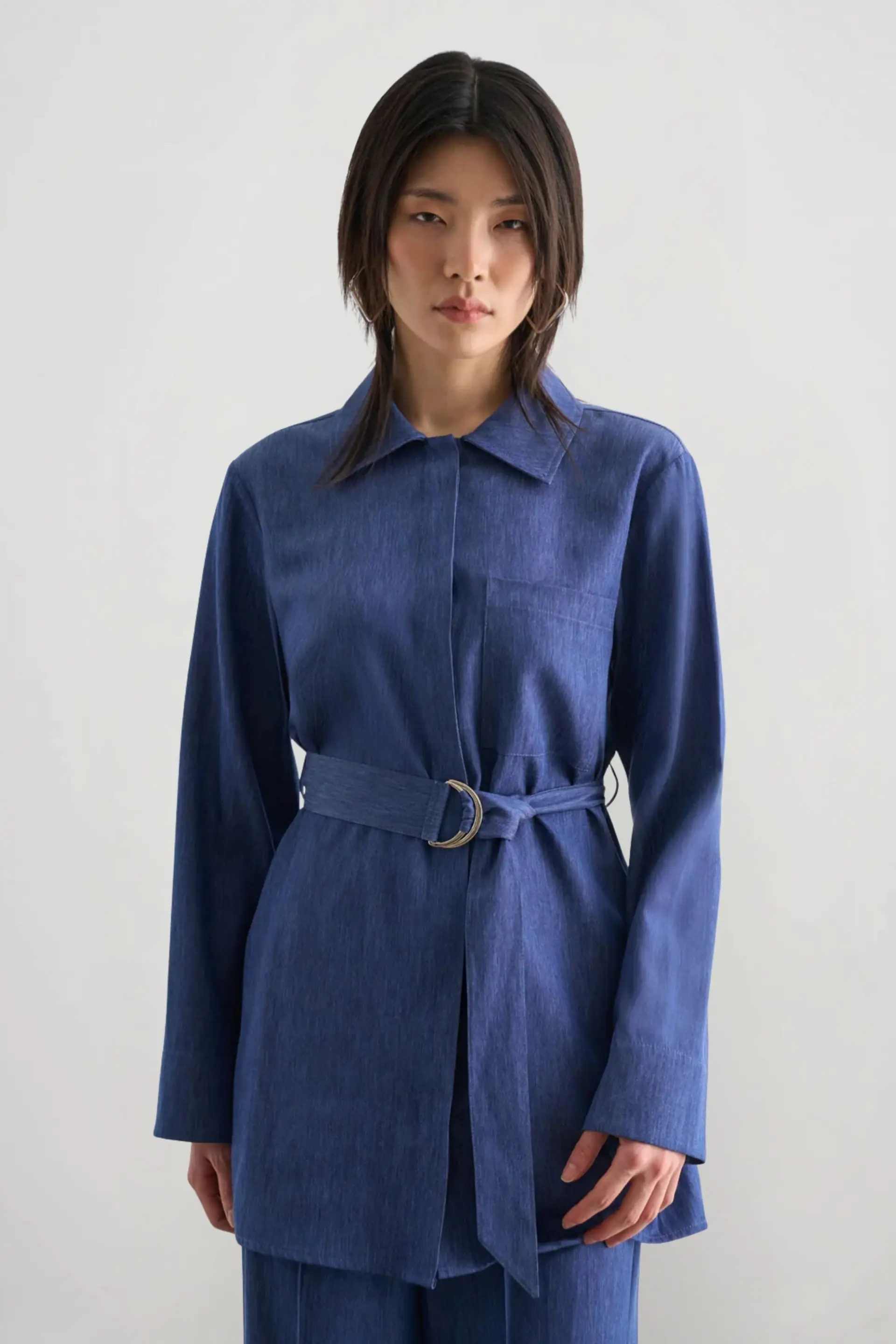 Mizalle Denim Belted Tunic, photo 2