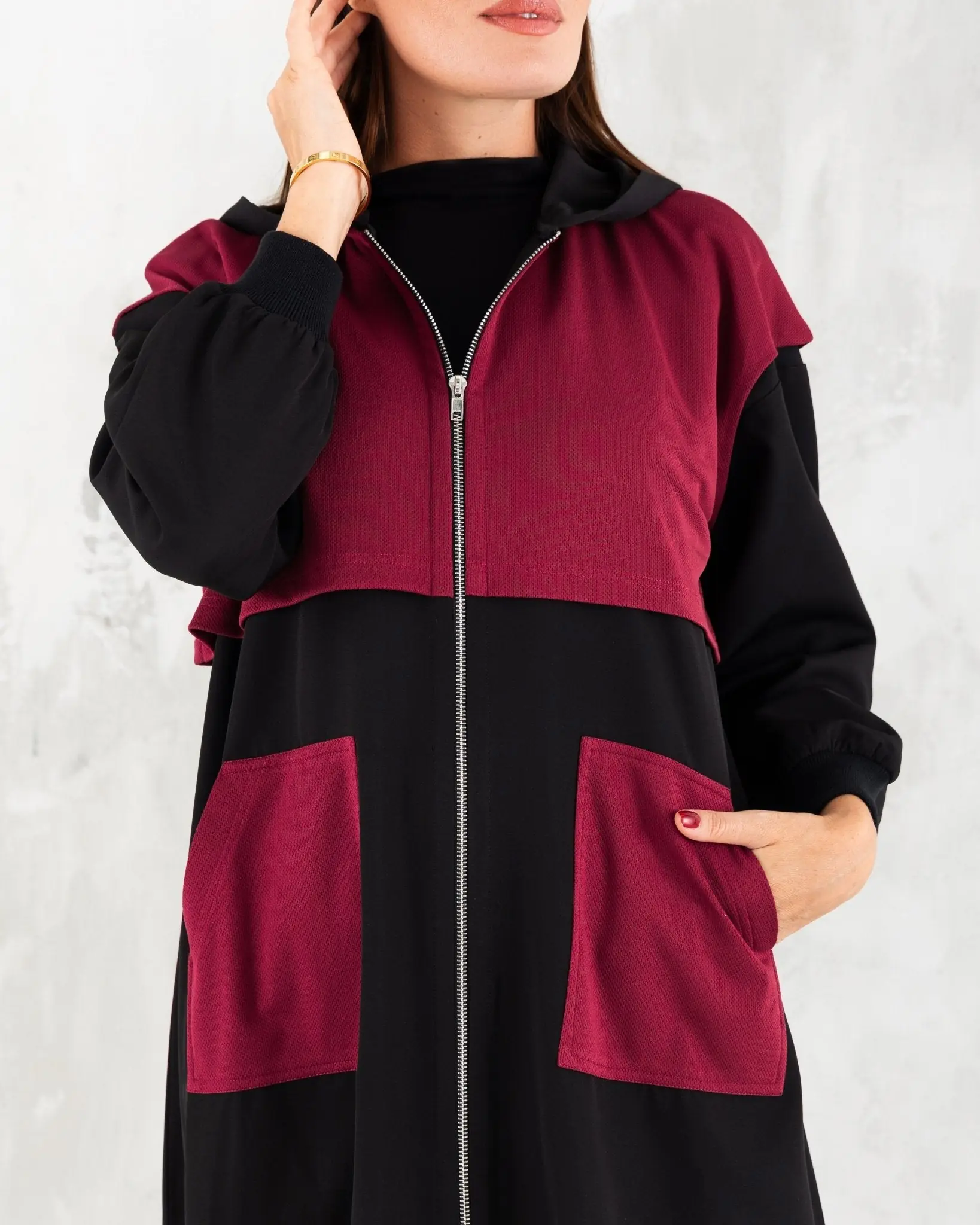 Maroon Sporty Abaya, photo 3