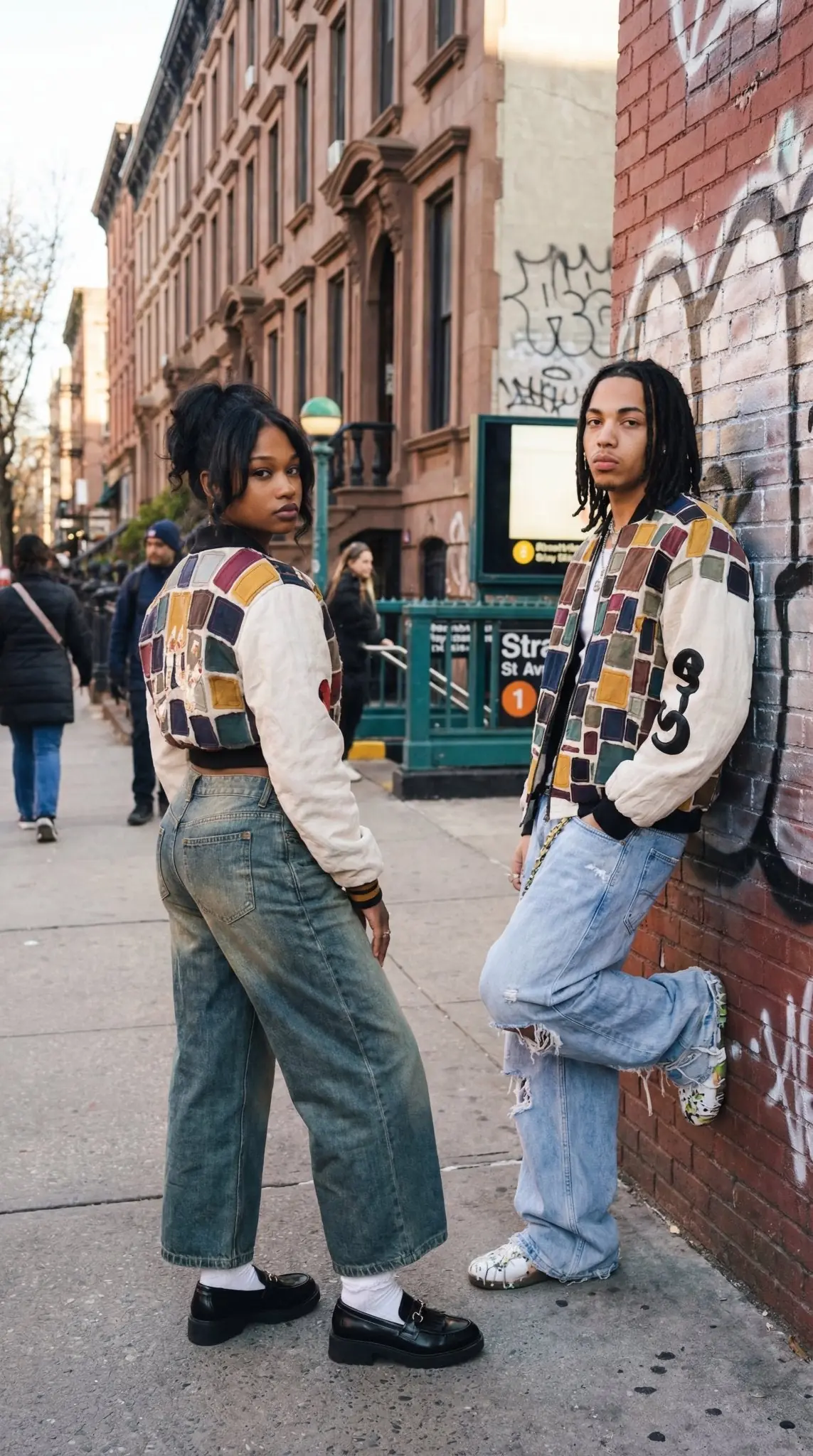 RIQ'AH — Oversized Patchwork Bomber, photo 4