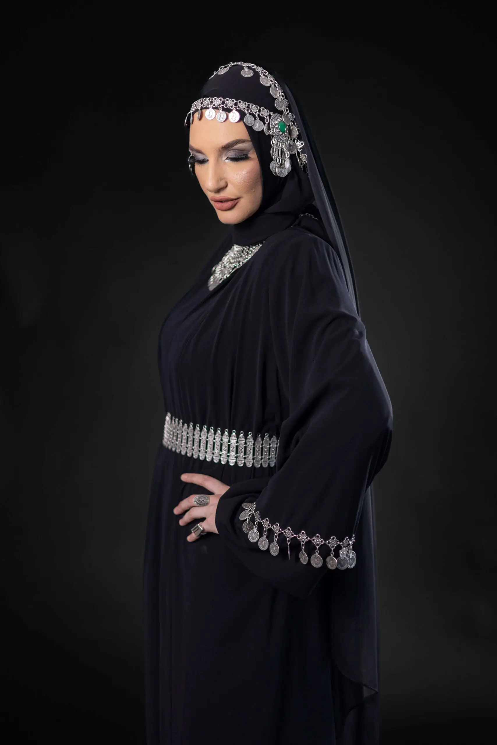 Charisma Ethno Silk Abaya – Black, photo 6