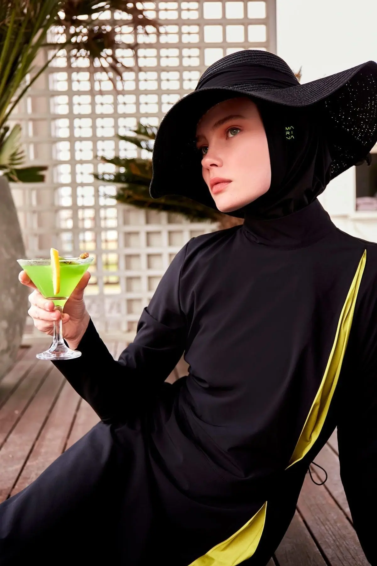 Woven Black Burkini Modest Swimwear M2420, photo 3