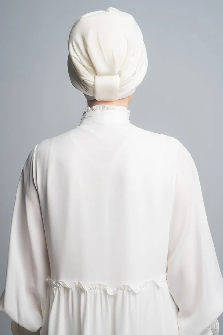 Draped Structured Bonnet – Cream, photo 4
