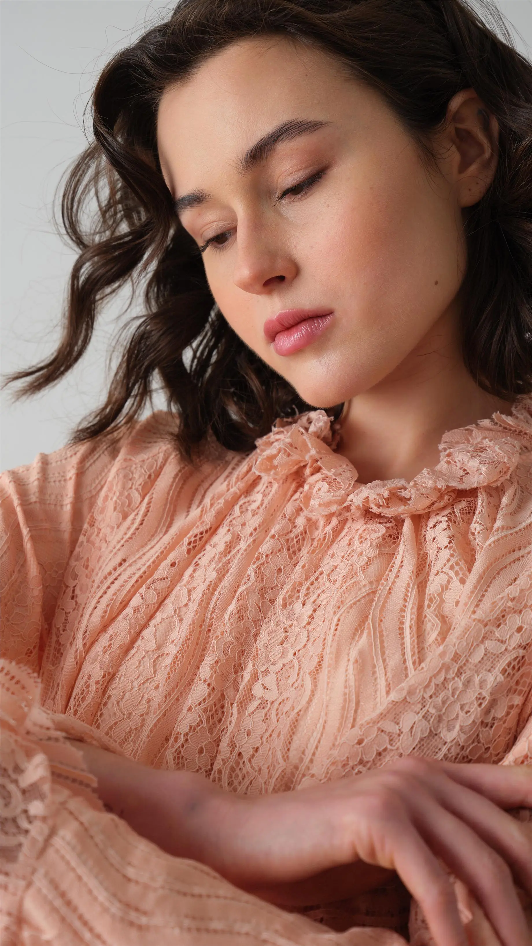 Lace Detailed Pants Set - Salmon, photo 2
