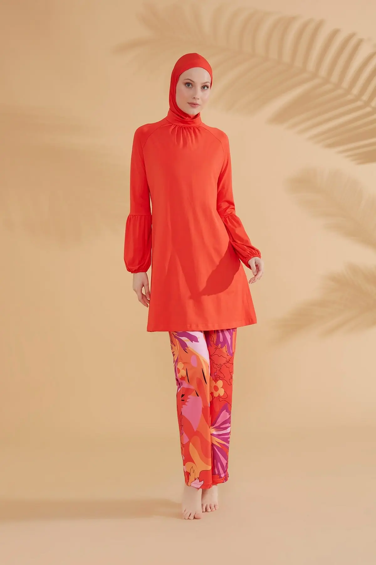 Lycra Orange Burkini Modest Swimwear M2317, photo 3