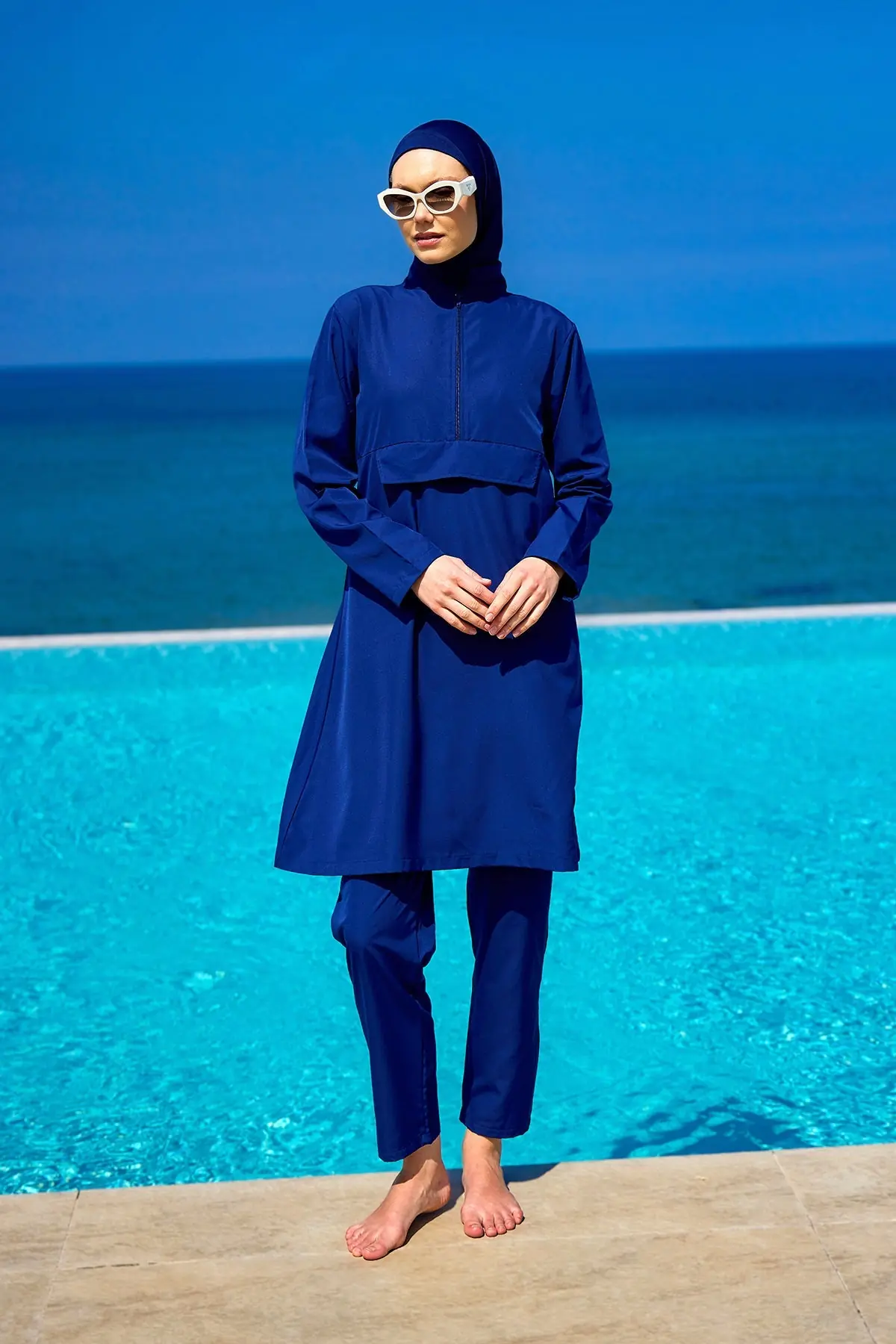 Andalus Navy Full Coverage Burkini Set for Women A2503-2, photo 2